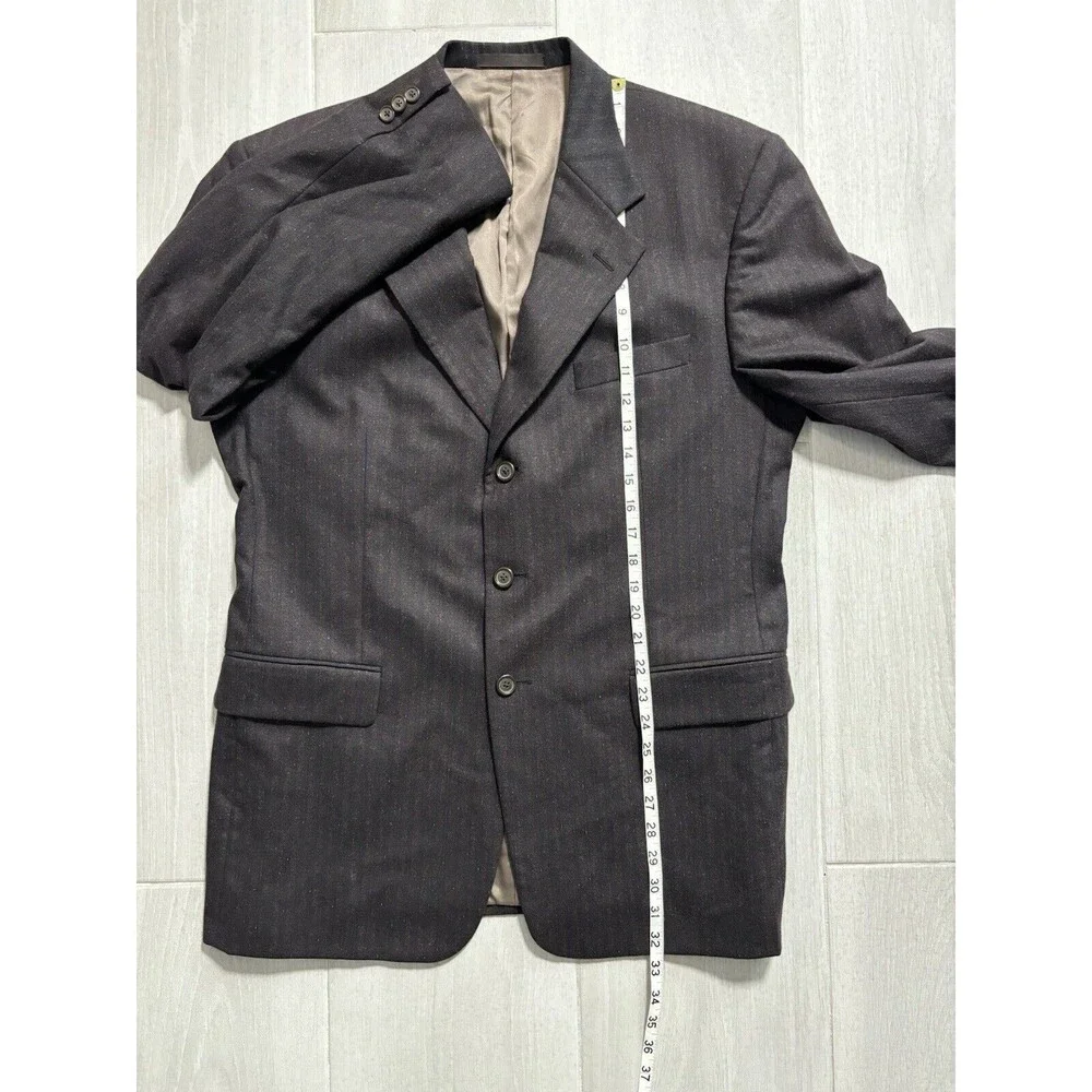Tallia Men’s 100% Worsted/Laine Wool SZ 42 Waist 38 Pinstriped 3 Buttons Office